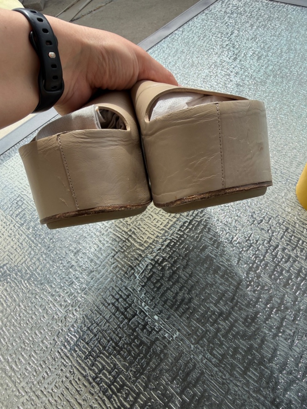 Burberry Taupe Leather Open-Toe Slide Mules Alice sandal - Picture 6 of 7